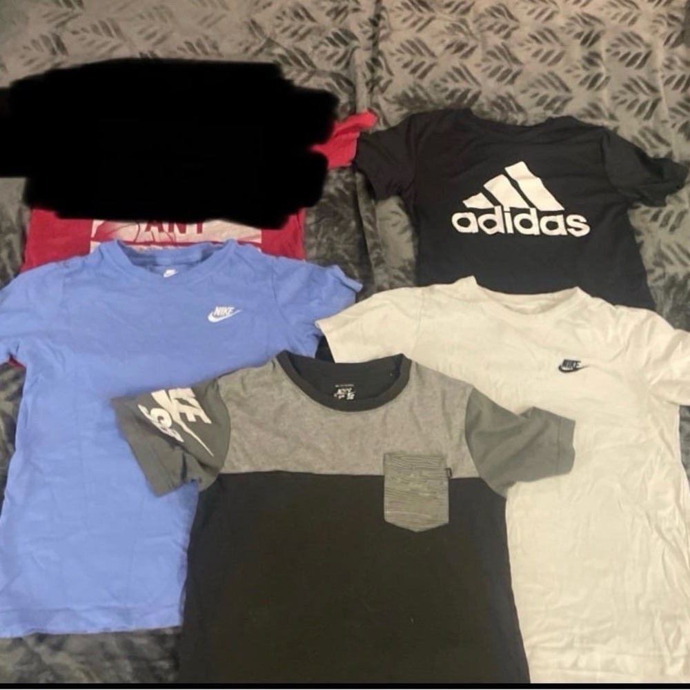 Nike Kids Blue and Black T-Shirt